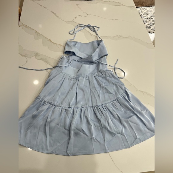 BRAND NEW Oh Polly Halter Neck Cut Out Mini
Dress in Blue - Picture 6 of 8